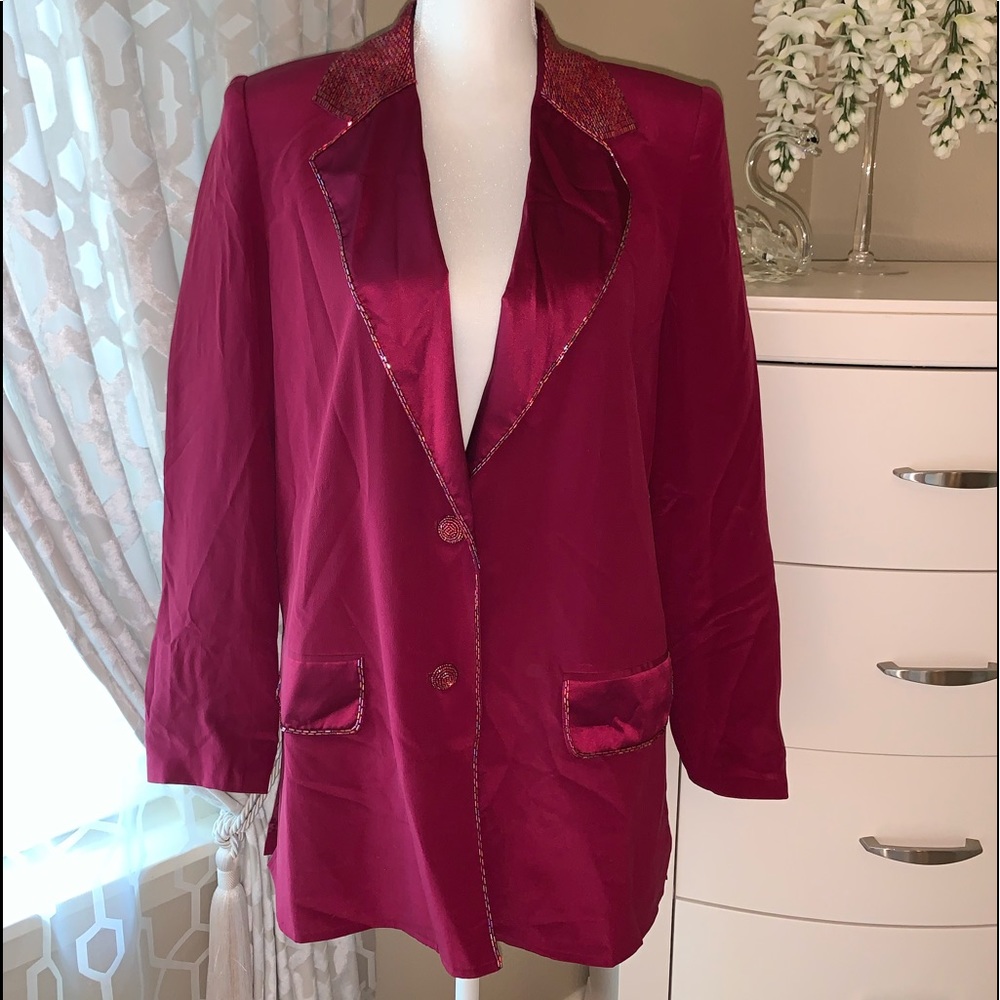 Diane Gilman 100% silk blazer/jacket - Picture 3 of 16